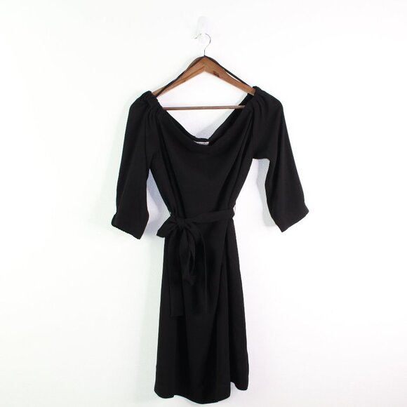 Babaton Off the Shoulder 3/4 Sleeve Dress Black L - Picture 1 of 7